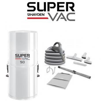 Aspirateur Central Super Vac par Hayden Combo Aspirateur Central et Accessoires Super Vac
