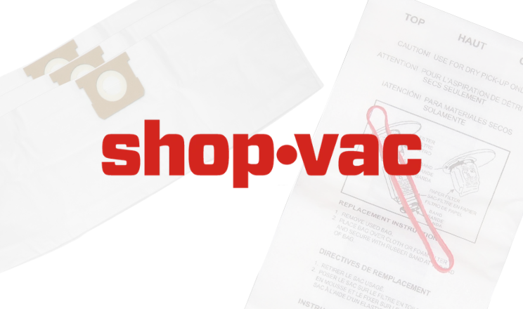 Sacs en papier tissu Hepa pour aspirateur central, chariot traineau  Sacs Aspirateur Shop-Vac