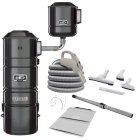 Ensemble Aspirateur Central Trovac HD7525 Avec Accessoires Deluxe